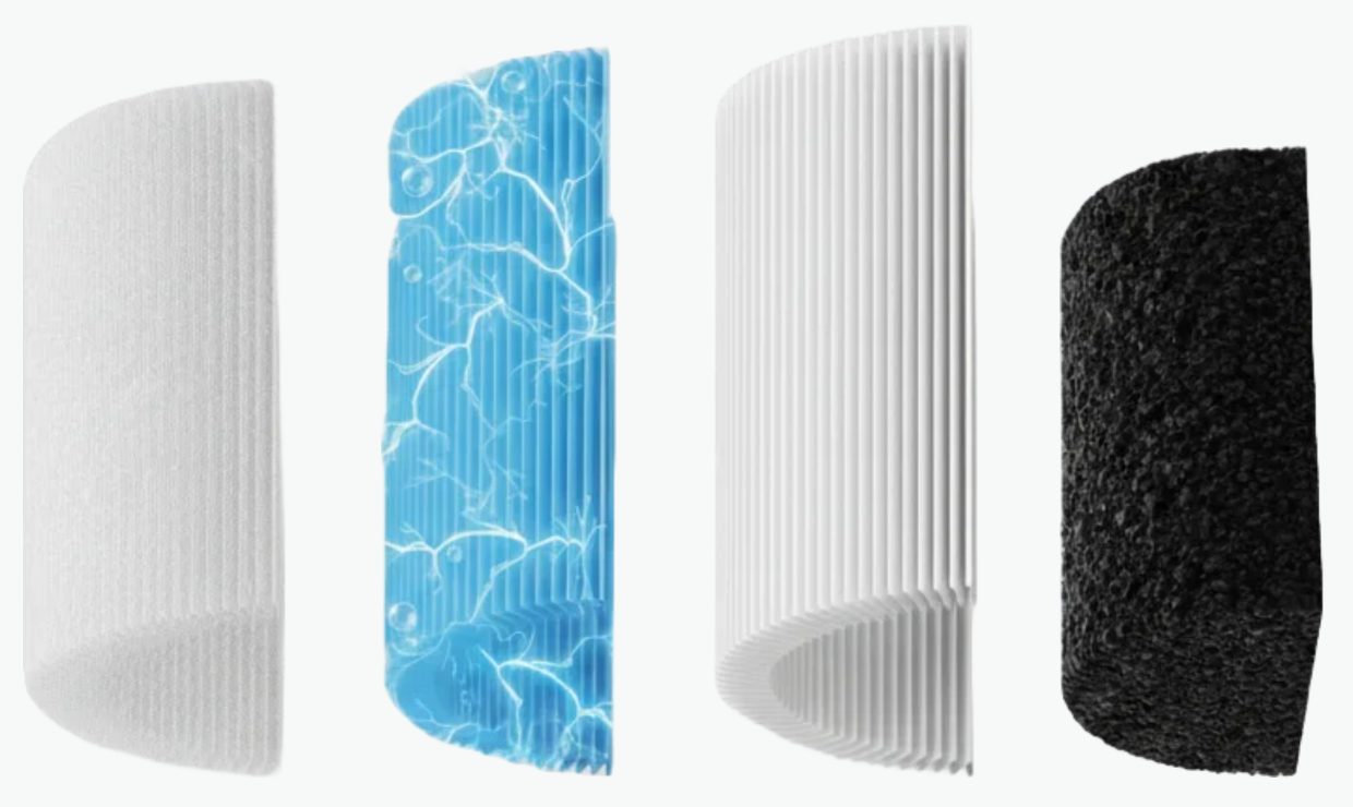 The four Pro 600 filter layers